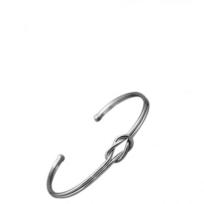 Jonc argent double noeud