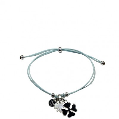 Bracelet duo trèfles argent nacre