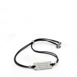 bracelet personnalisable cordon plaque