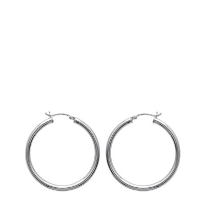 Boucles d'oreilles créoles épaisses 4cm en argent