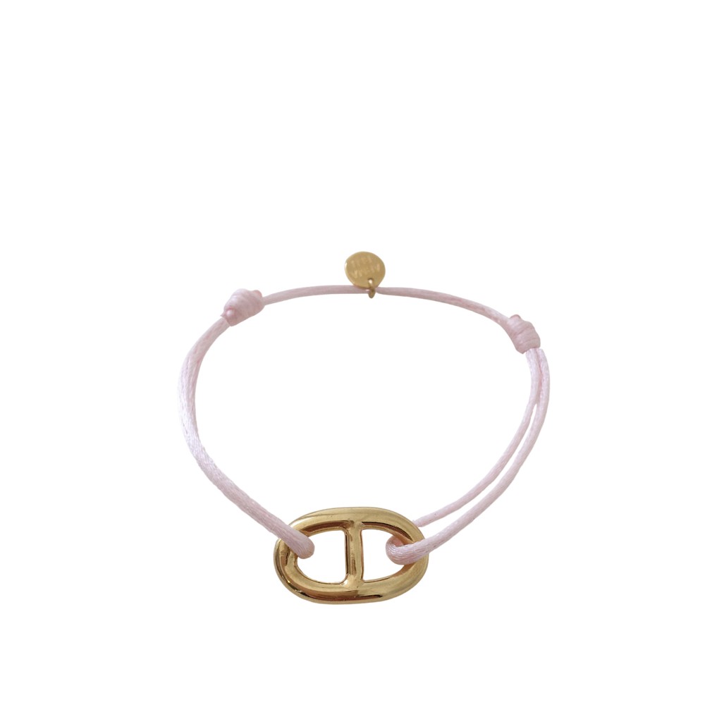 Bracelet Maille Marine En Argent 925 Sur Cordon - Style Amitié, Neuf Sans Emballage