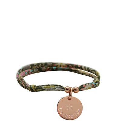 bracelet medaille or rose liberty