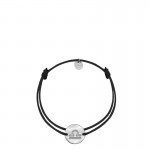 Bracelet cordon avec petite médaille gravée d'un signe du zodiaque