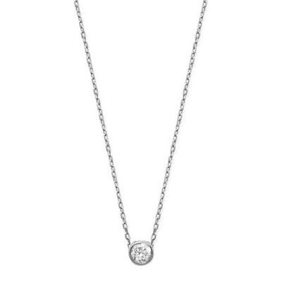 Collier chaîne argent solitaire zirconium
