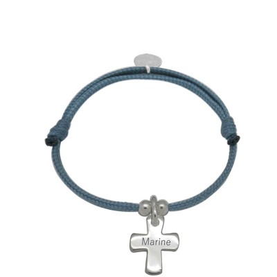 bracelet croix argent