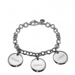 bracelet argent personnalise medailles gravees