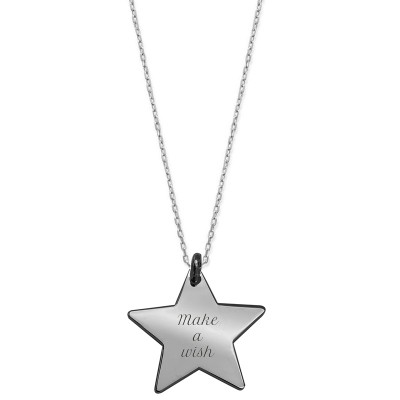 Collier étoile en argent gravée sur chaîne