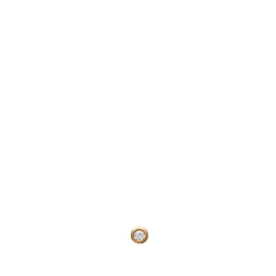 Mono boucle d'oreille mini zirconium (2mm) serti en plaqué or