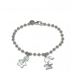 bracelet perles argent figurines personnalise