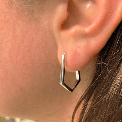 Boucles d'oreilles géométriques en argent
