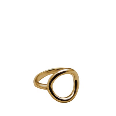 Bague grand cercle en plaqué or