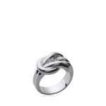 Bague En Argent Massif Avec Nœud Et Zirconiums - Taille 60 - Occasion