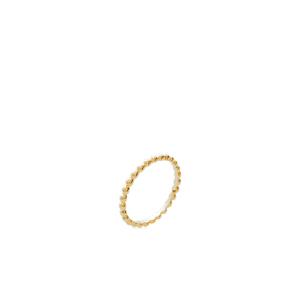 Bague Fine Perlée en Plaqué Or pour femme | Arma Blu Bijouterie